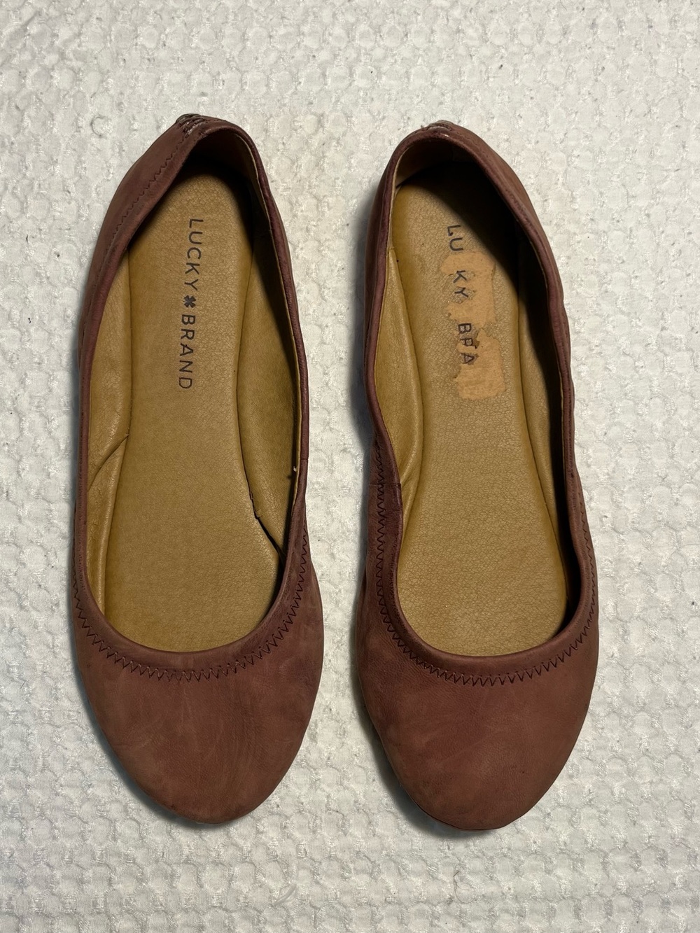 Lucky Brand Mauve Pink Suede Ballet Flats